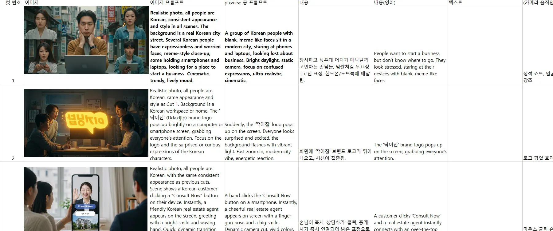 한국 영화 캘린더의 스크린 샷