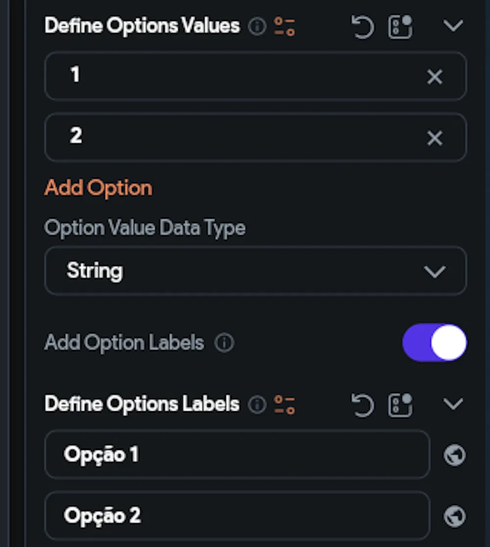 Dropdown with label and value dynamic is not working