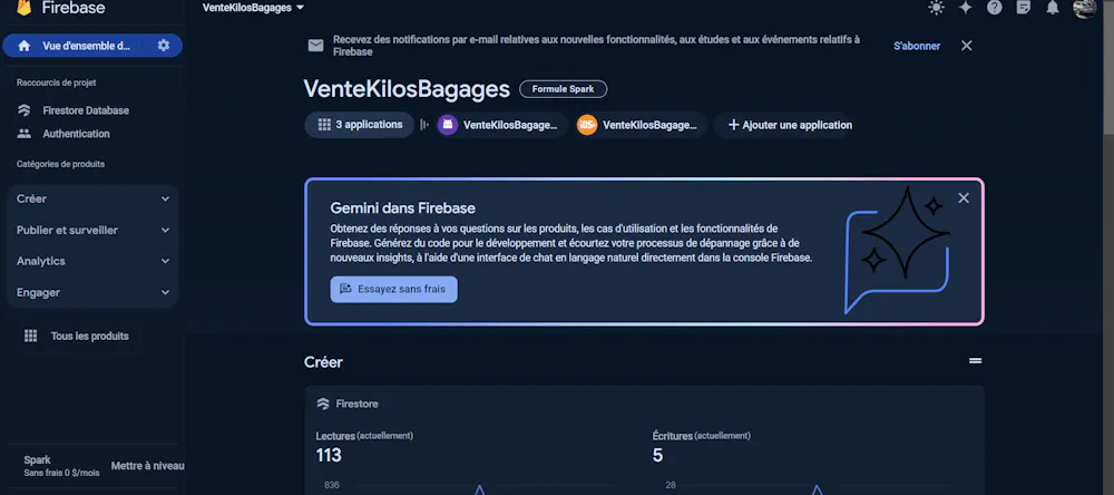 Set up Firebase Storage! Tap to view Firebase Settings and follow the ...