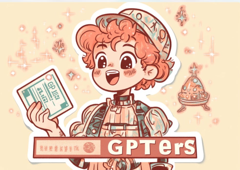 GPTER라는 단어가있는 스티커