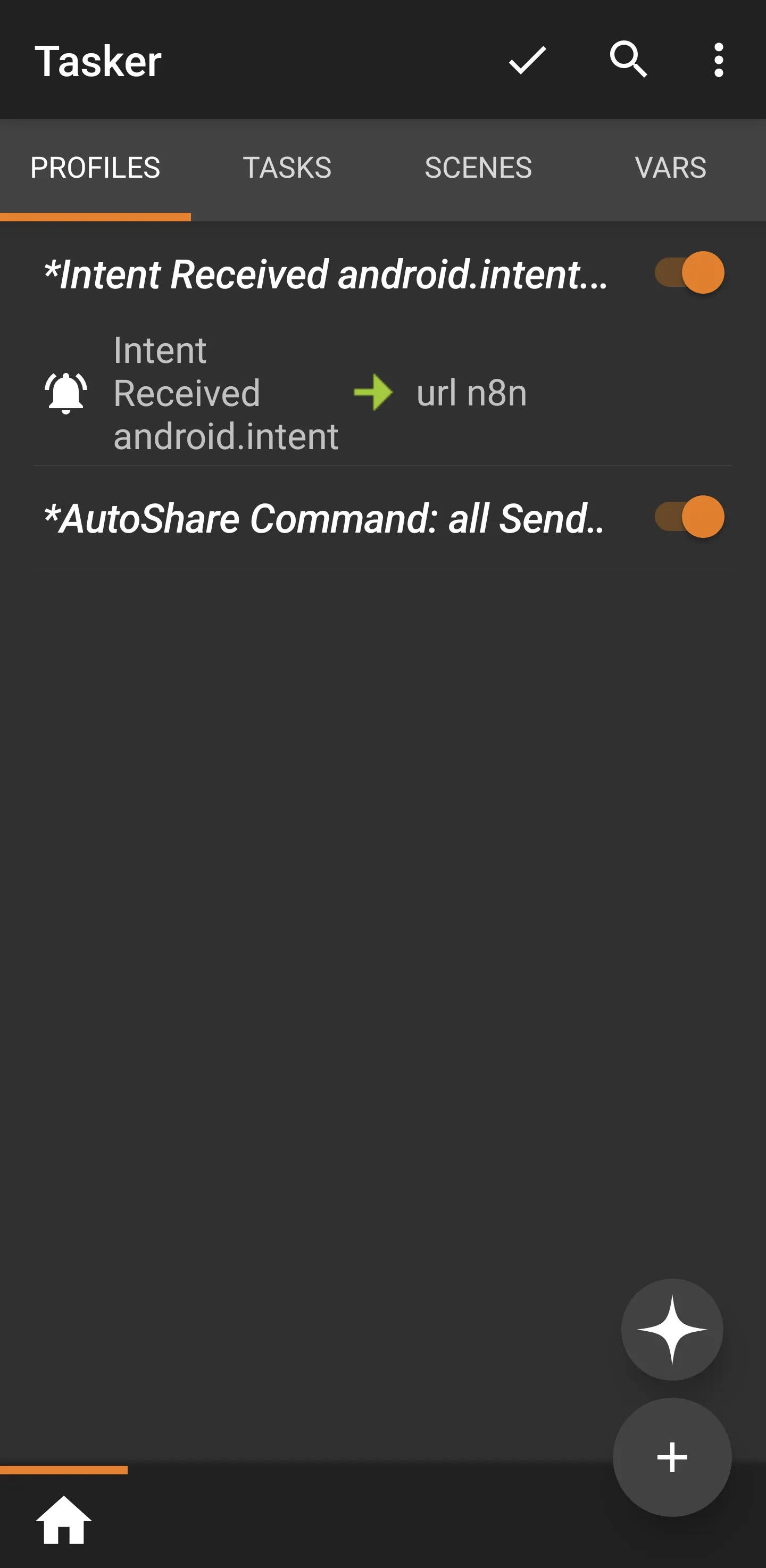 AutoShare 명령 - 스크린 샷