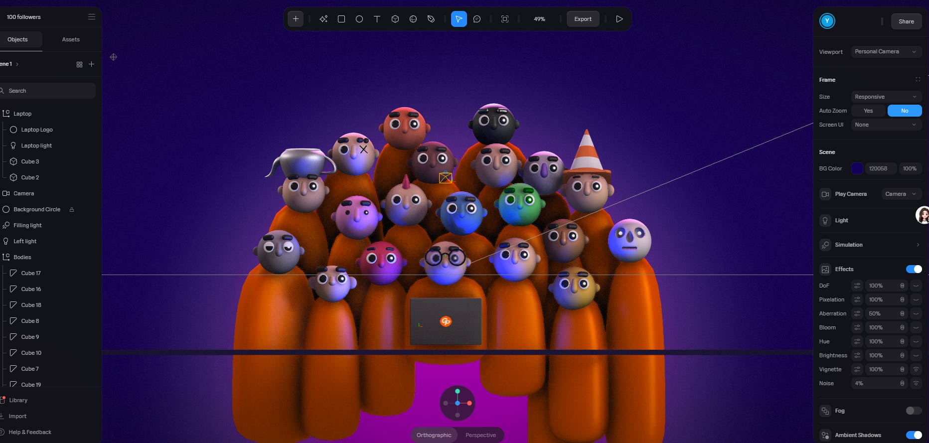 한 무리의 사람들을 보여주는 컴퓨터 화면의 스크린샷