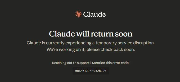 Claude라는 단어가 표시된 검은 화면이 곧 표시됩니다.