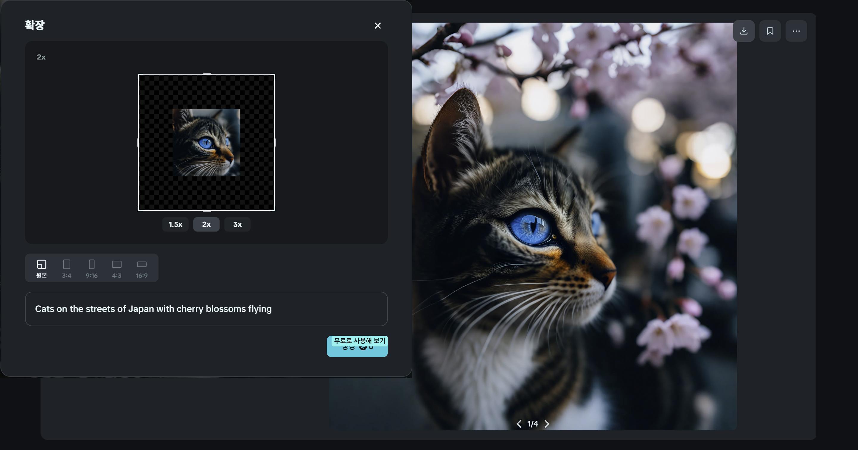 파란 눈을 가진 고양이의 이미지