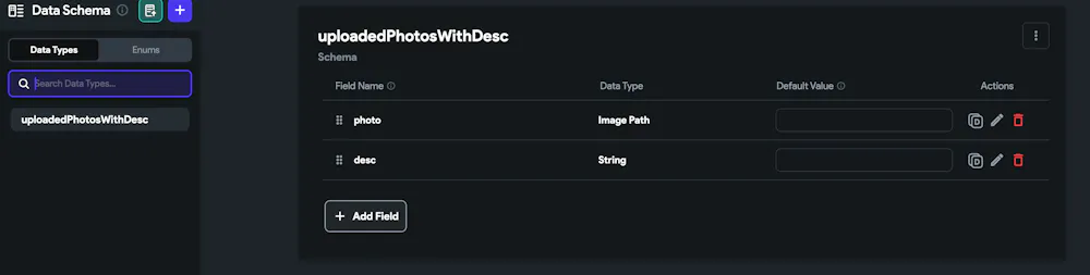 Error on getting updated custom data type (as component state list)