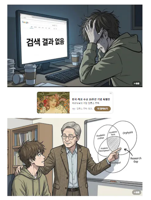 컴퓨터 앞에 있는 남자와 여자의 만화