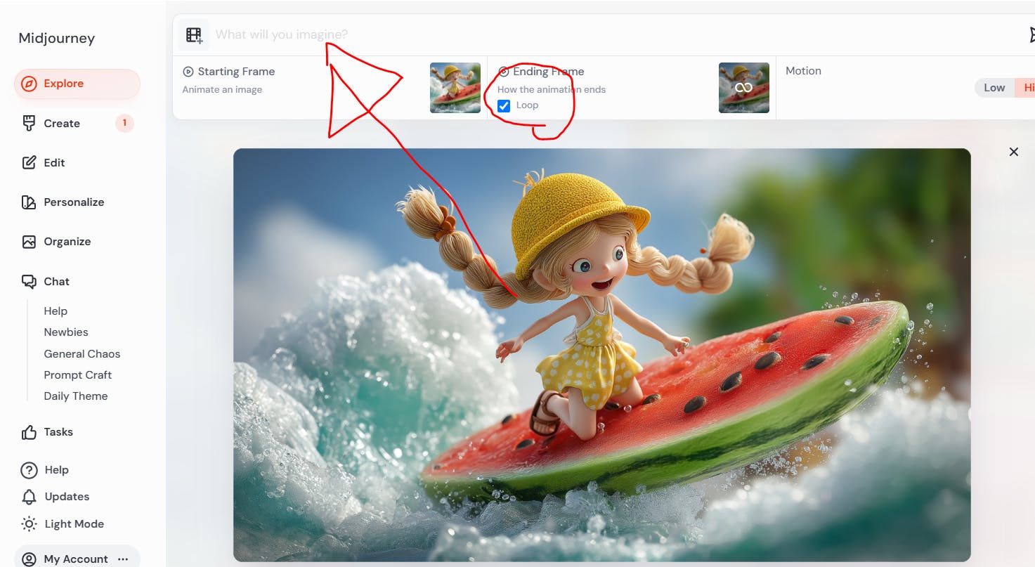 워터 보드에있는 소녀의 사진