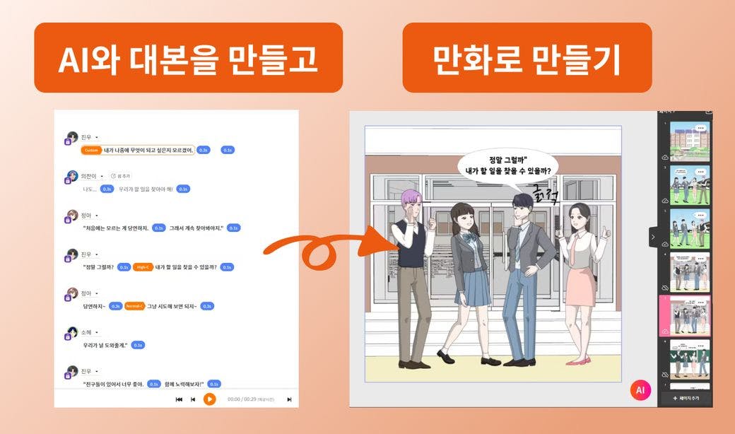 남자와 여자의 사진이 포함된 한국 앱의 스크린샷