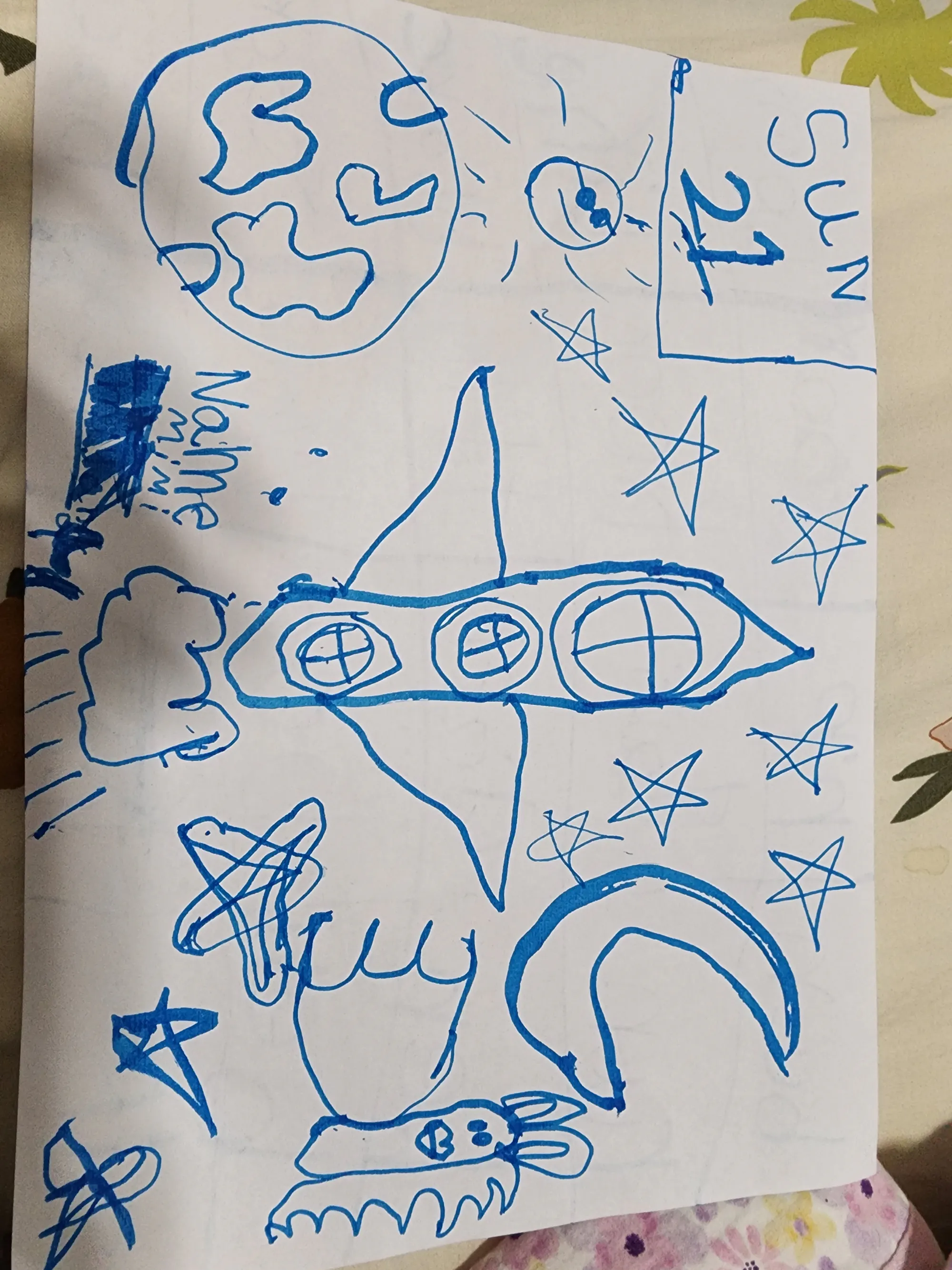 Rocket ship of the space