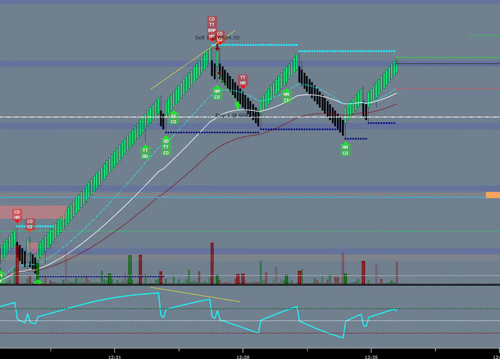 Striker + order flow w/divergence
