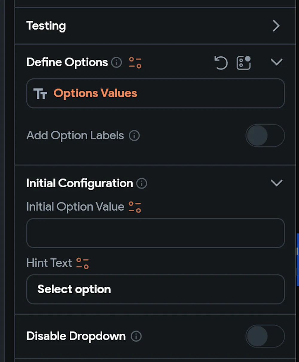 Enums not working in dropdowns and Test mode broken