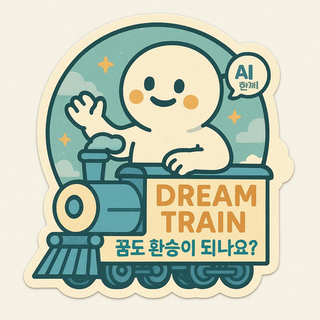 드림 트레인을 말하는 스티커
