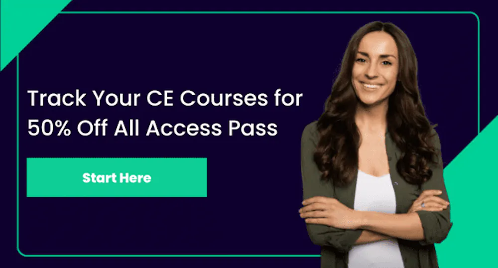 Track Your CE Hours and Get 50% Off of All Access Pass!