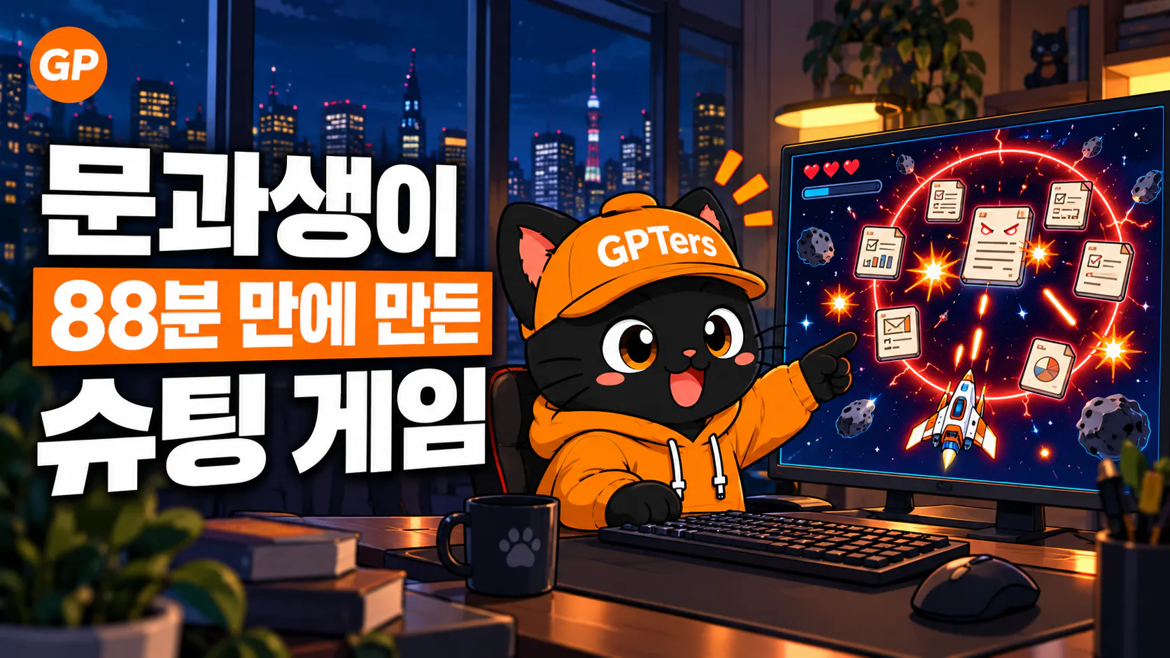 문과생이 클로드 코드와 고도로 88분 만에 만든 슈팅 게임 도입 배너