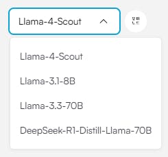 Llama 4 스카우트 앱의 스크린 샷