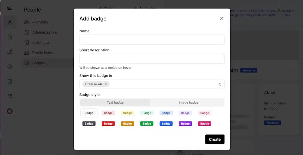 Bettermode makes it easy to customize and assign badges.
