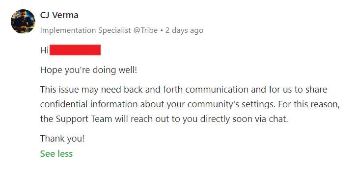 Escalating community conversation to helpdesk solution