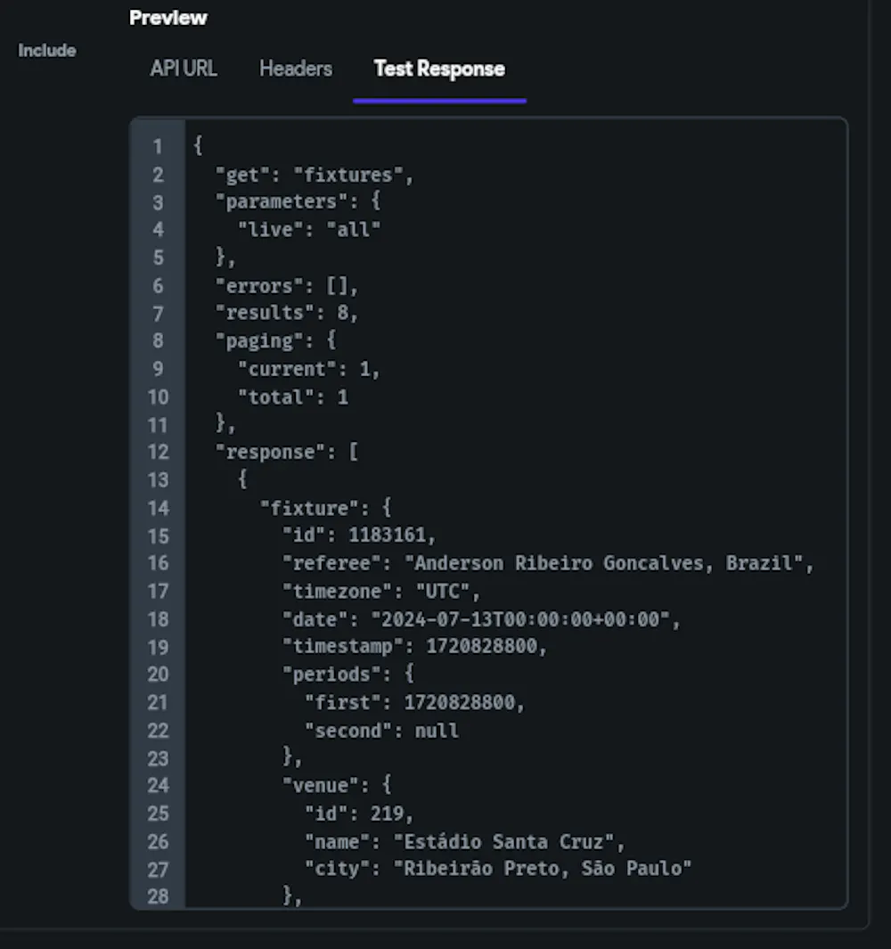 how to set up the football api