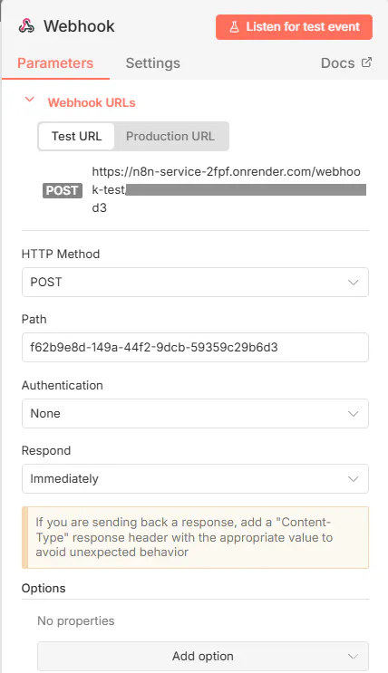 웹북 설정을 보여주는 화면