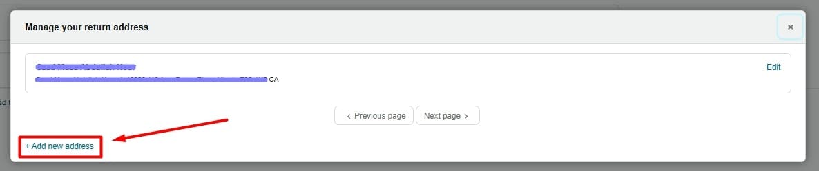 picture showing the steps on how to set the return address in your Amazon seller account
