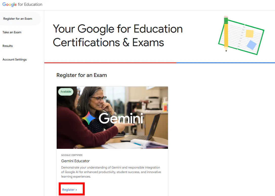 교육 인증 및 시험을위한 Google