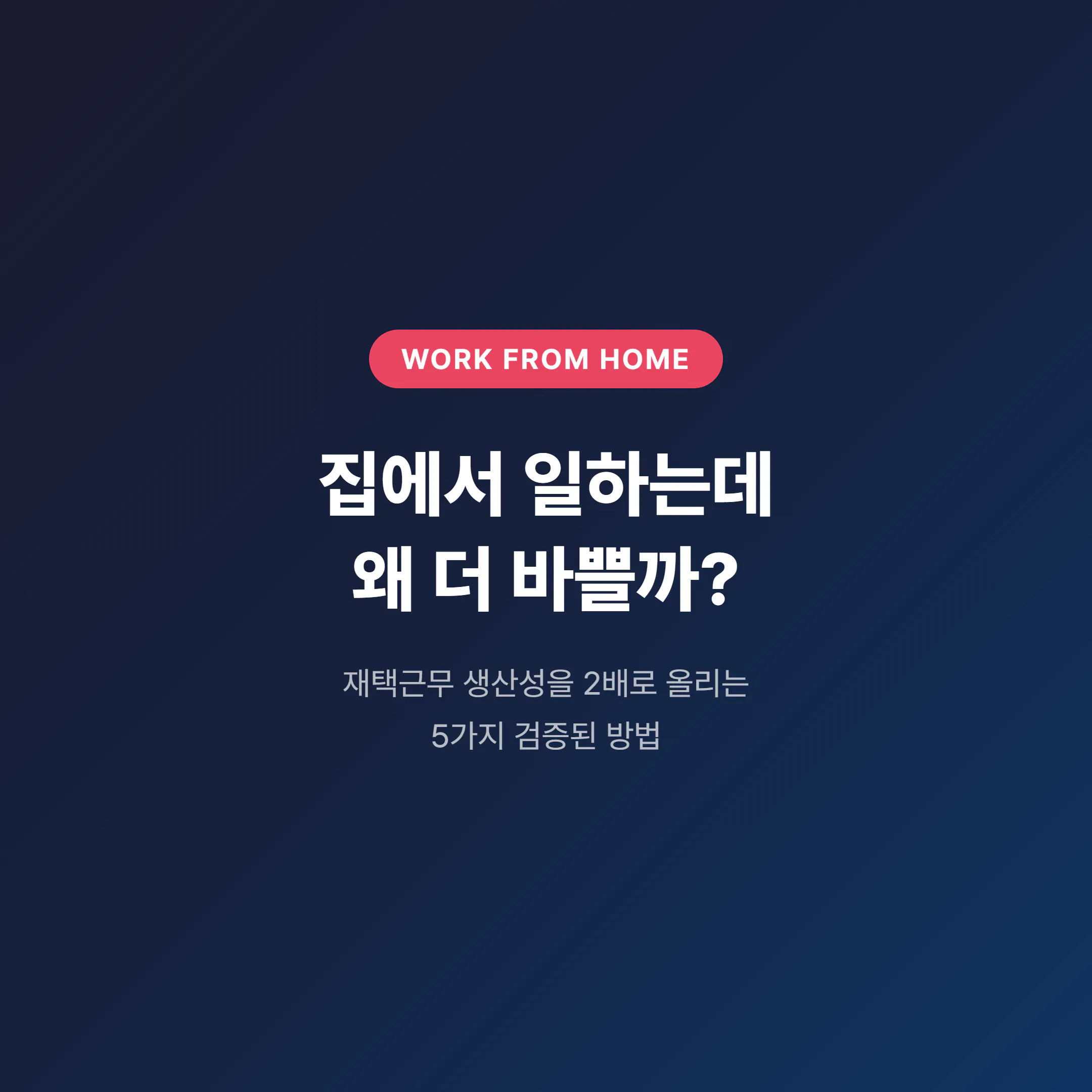 한국에서 재택근무하다