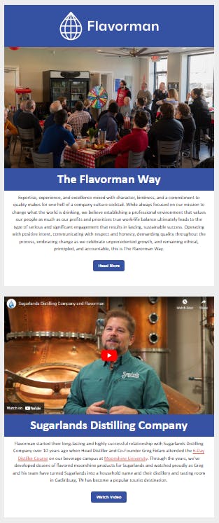 Example email from Flavorman.