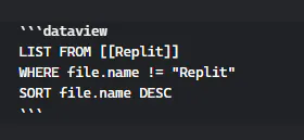 파일 이름 = replit name desc에서 데이터 목록을 읽는 텍스트가있는 검은 색 화면