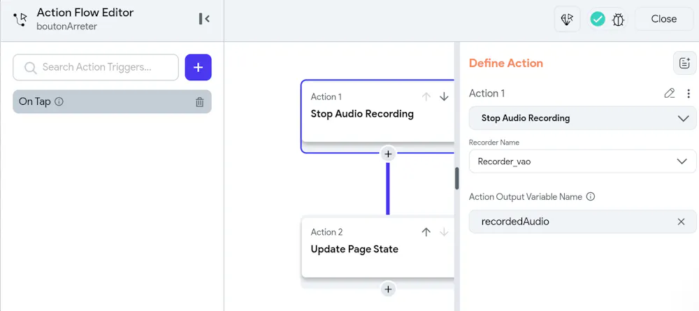 audio recording flutterflow