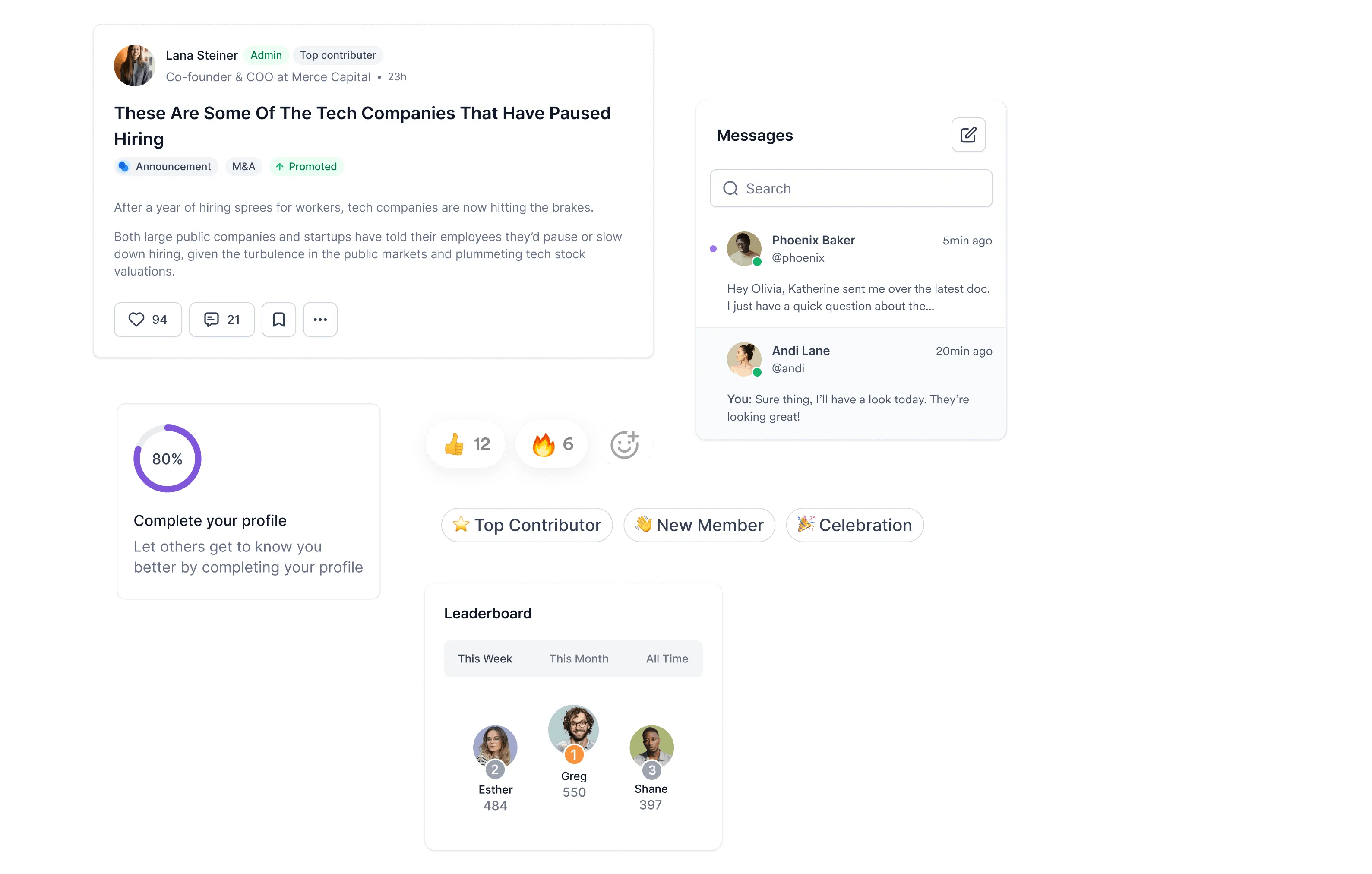 Dashboard mockup