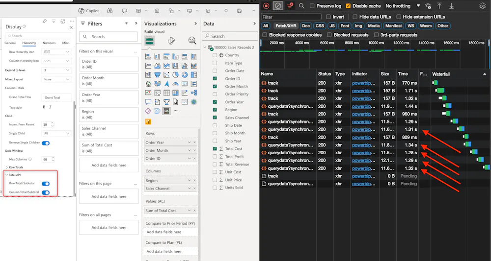 Did you know totals and subtotals will be disabled in Performance mode?
