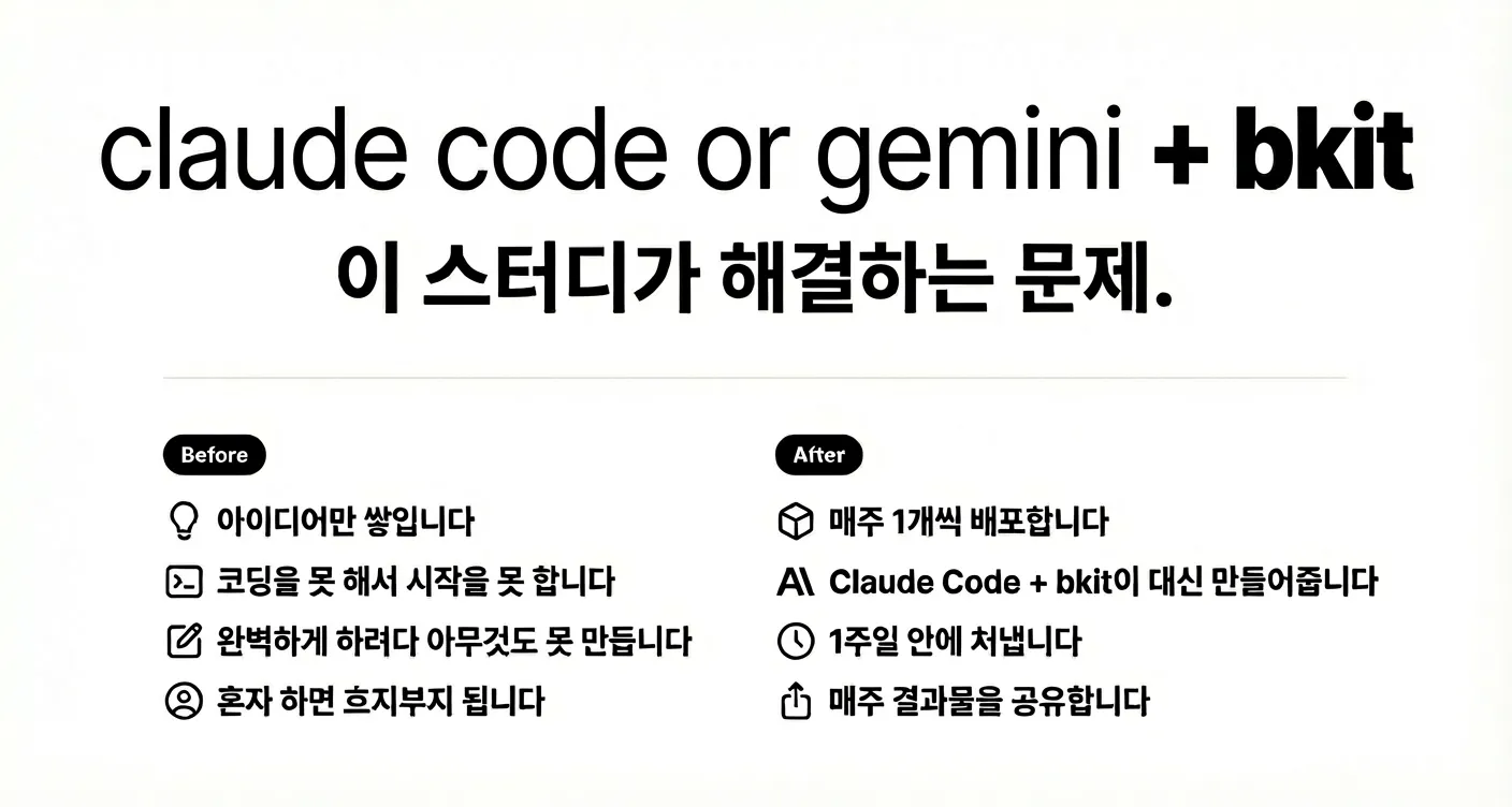 클로드 코드 또는 제미니 + bti