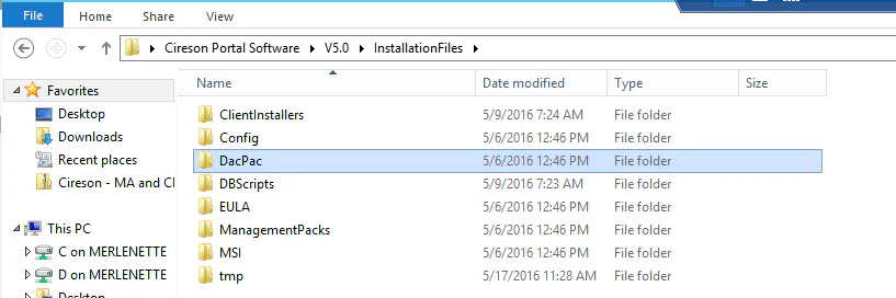Support FAQ: Manual installion of the DACPAC file