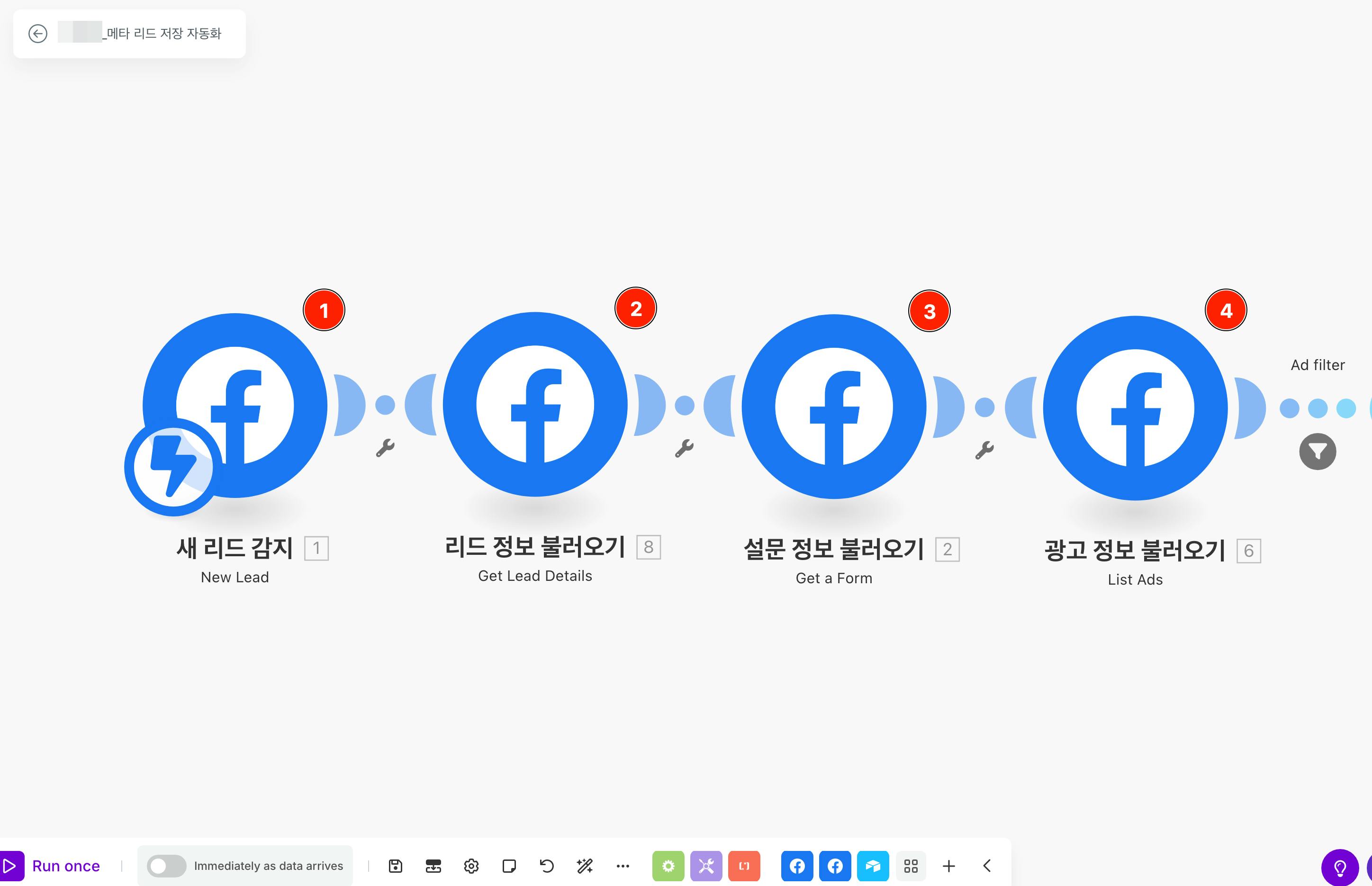 Facebook 페이지의 다른 단계를 보여주는 Facebook 페이지의 스크린 샷