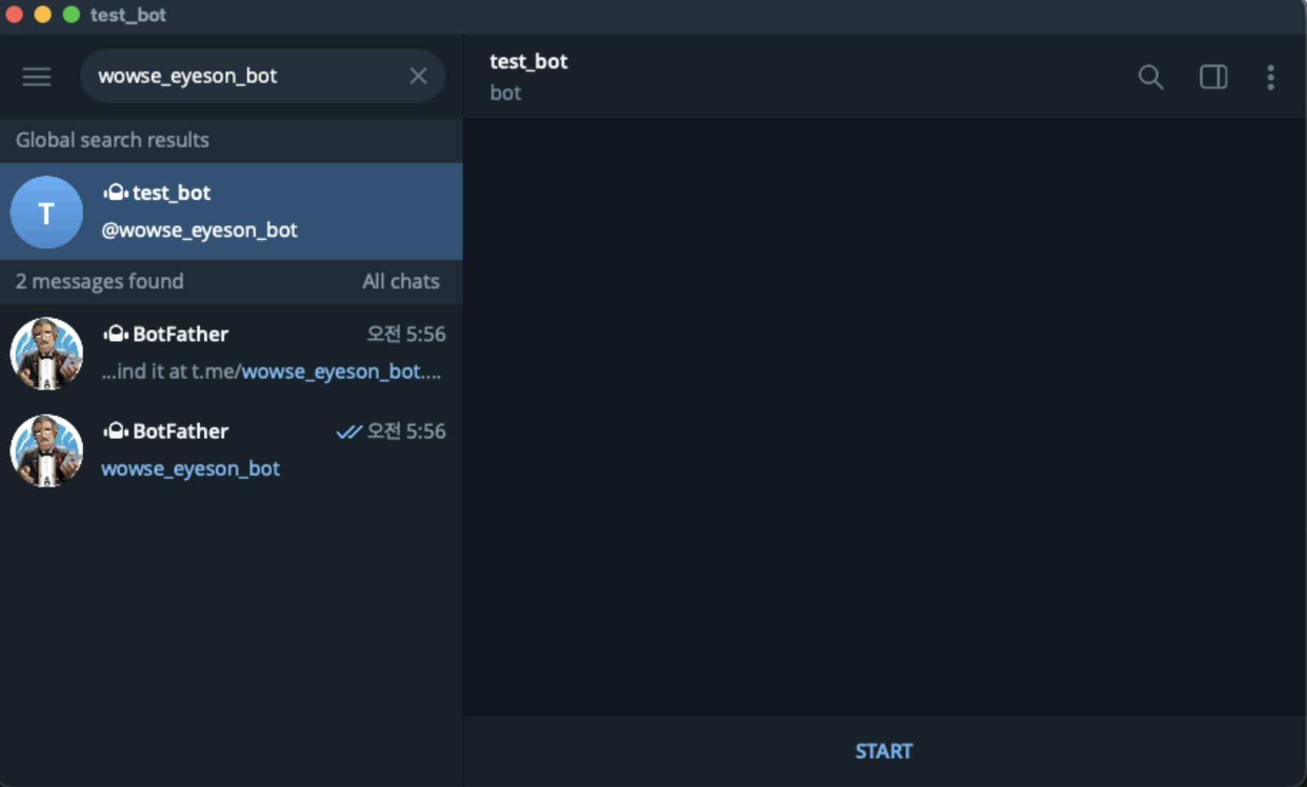 Mac의 채팅 창의 스크린 샷