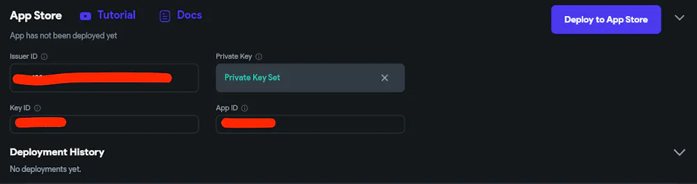 No "Success" message when trying to deploy to App Store