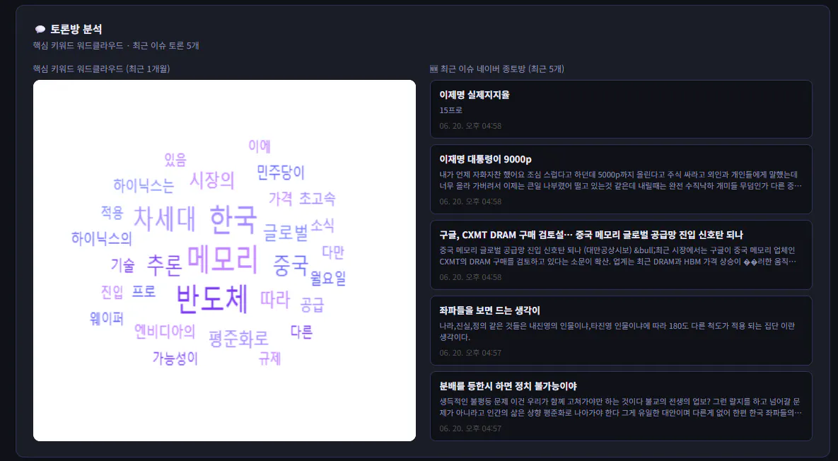 한국어 웹사이트 스크린샷