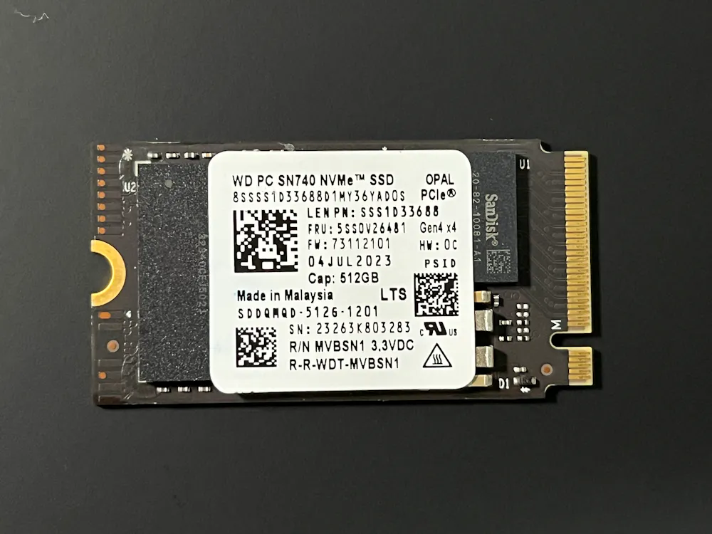 ThinkPad X1 NanoGen3のSSD | Lenovo Pro