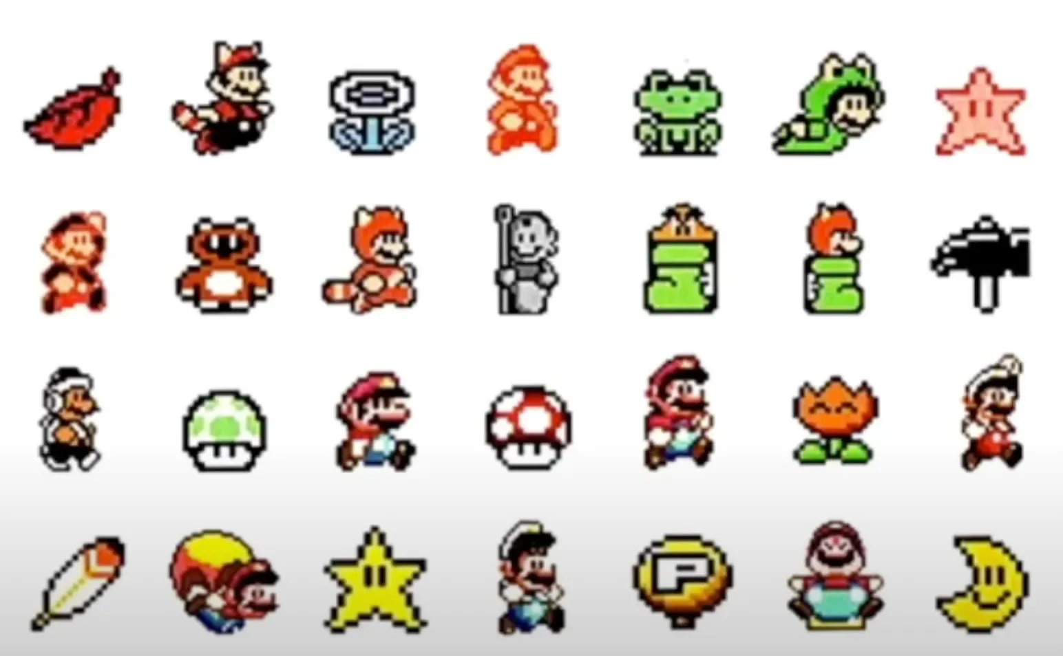 닌텐도 마리오 브라더스 픽셀 아트