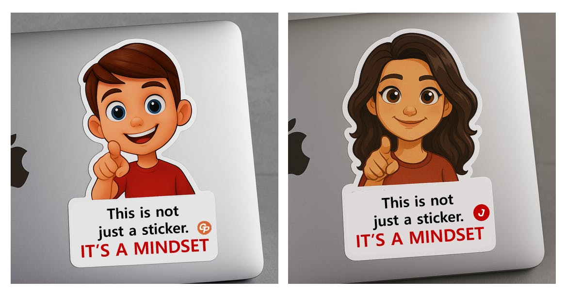 이것은 단지 스티커가 아닙니다. 사고 방식입니  다