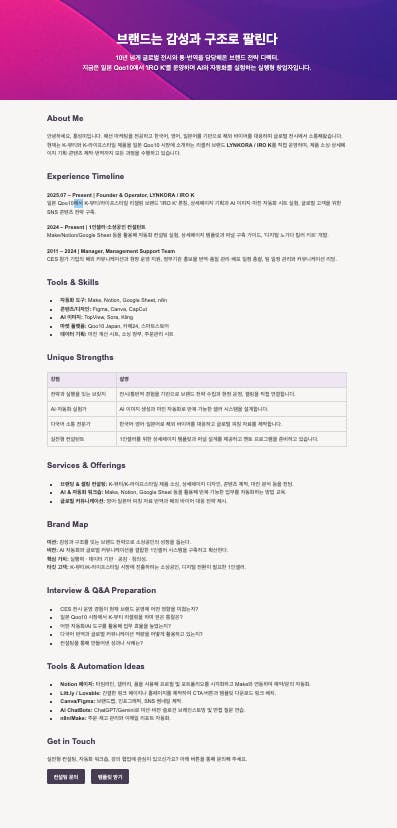 보라색과 보라색 배경이있는 페이지