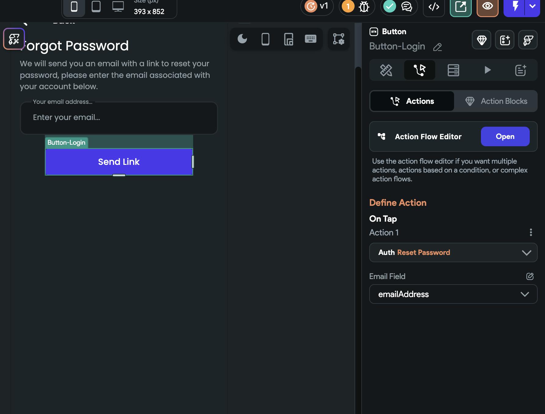 Password reset with Supabase & Flutterflow web app