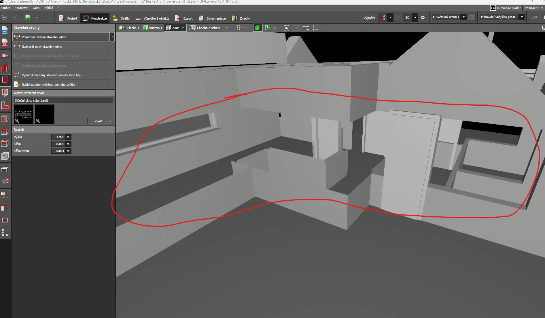 fault in 3D model