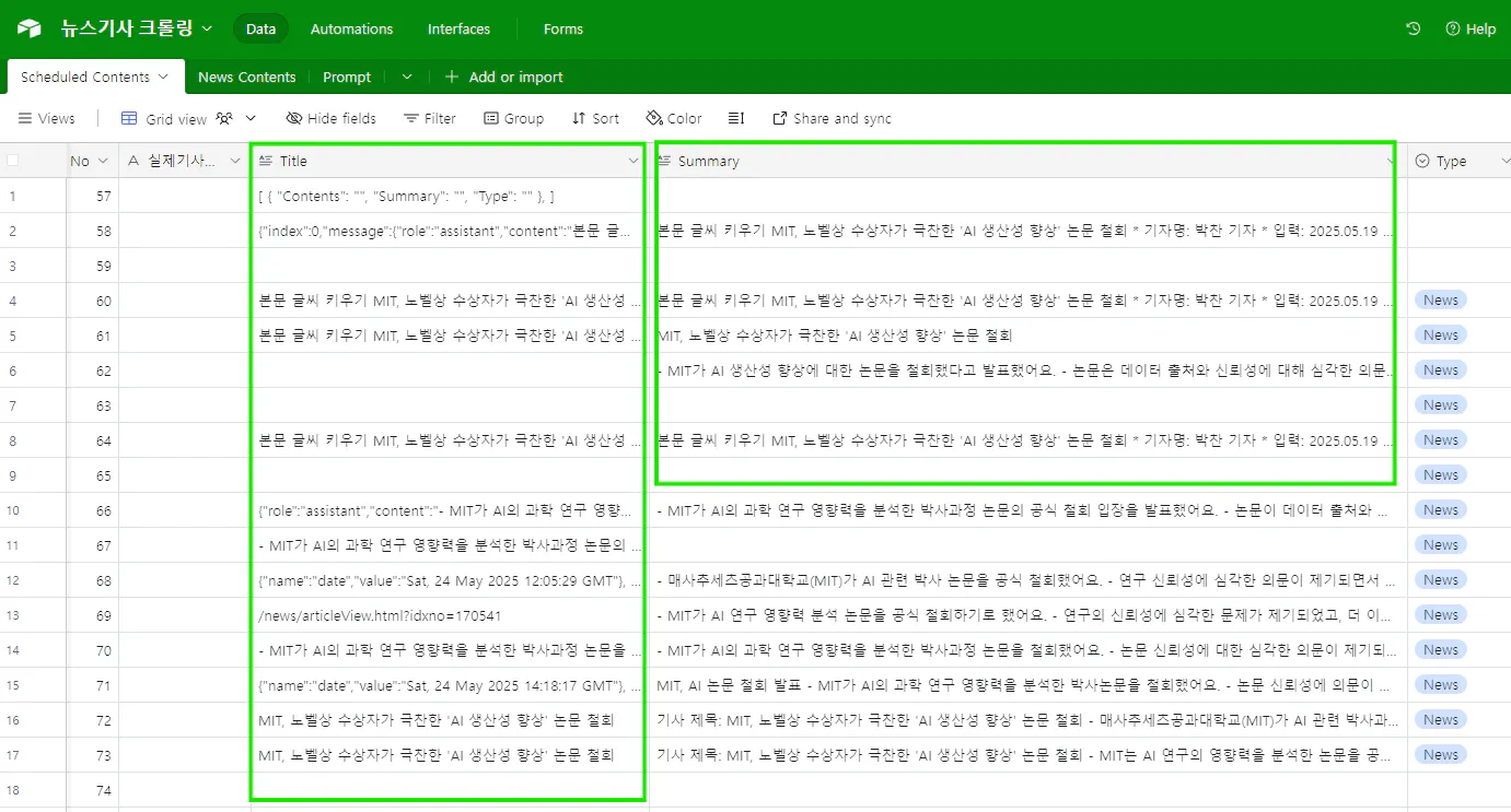 많은 숫자가있는 녹색 화면