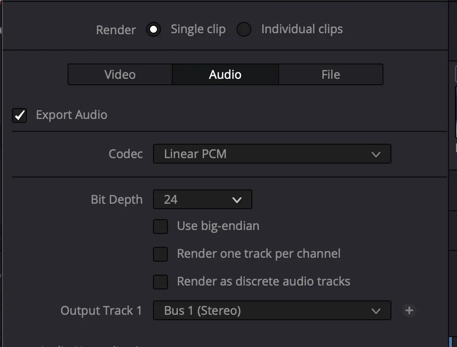 Adobe Acrobat의 오디오 설정 스크린샷