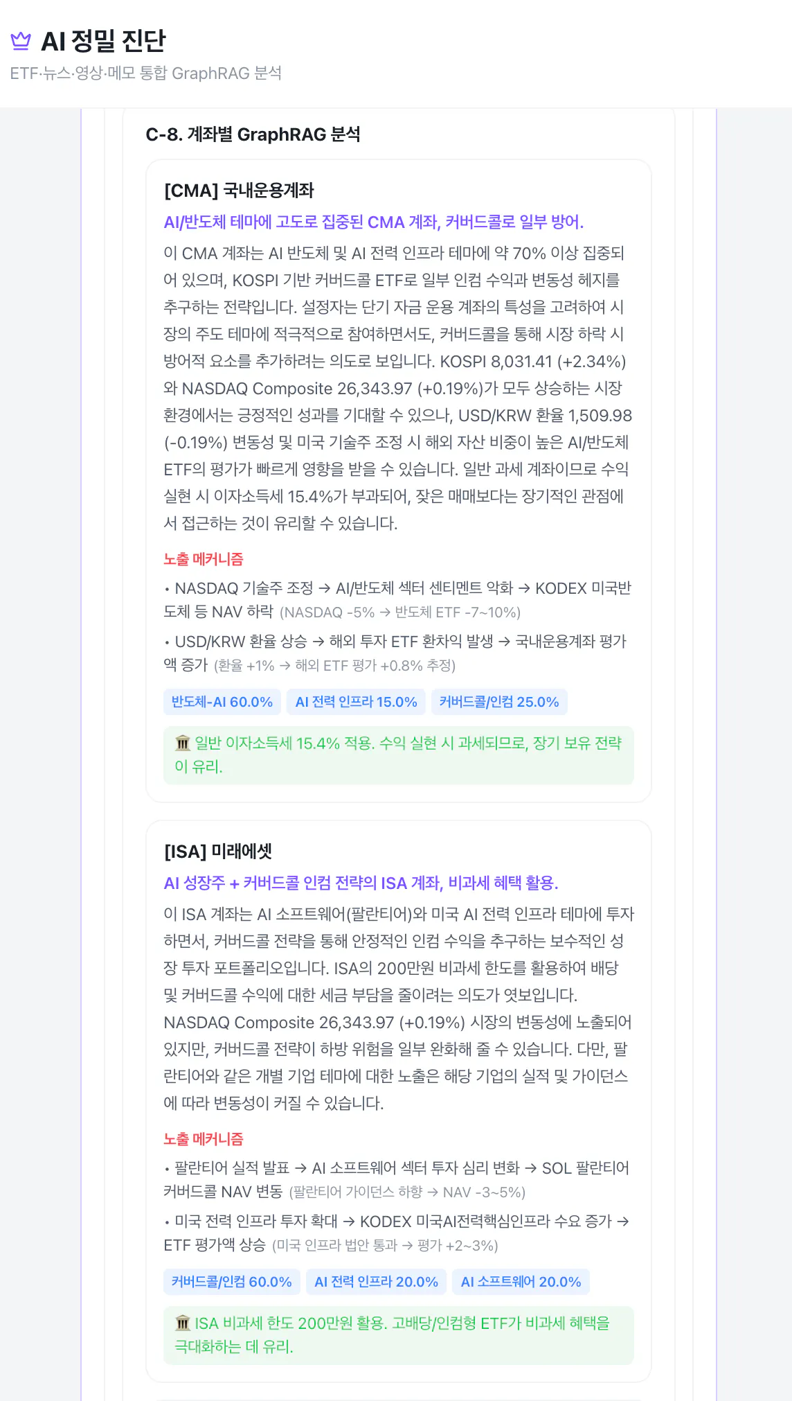 한국어 텍스트가 있는 페이지의 스크린샷