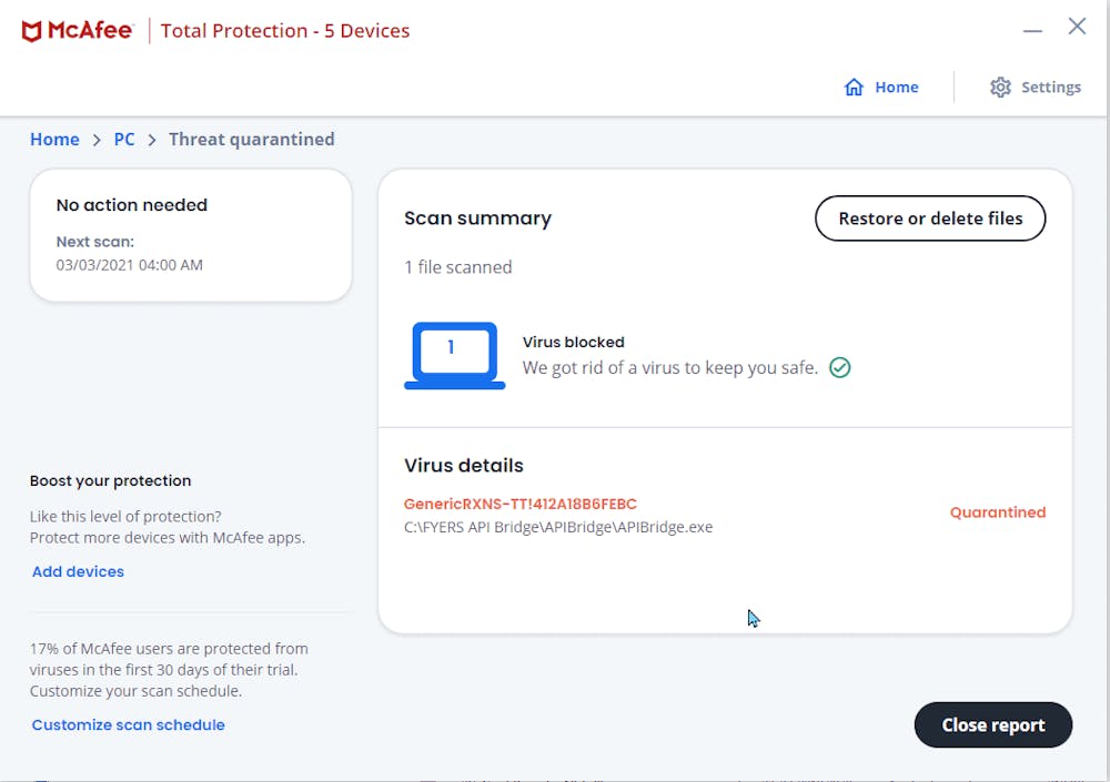 APIBridgeLauncher Virus threat.