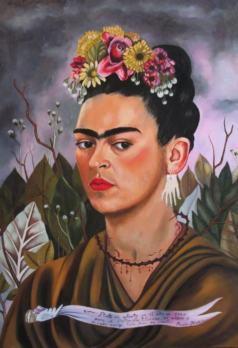 Self Portrait, Dedicated to Dr Eloesser, 1940 by Frida Kahlo