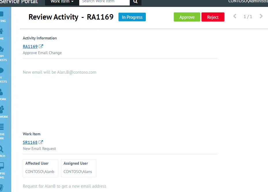 Reference: My Work, Review Activity Approval and Manual Activity Page