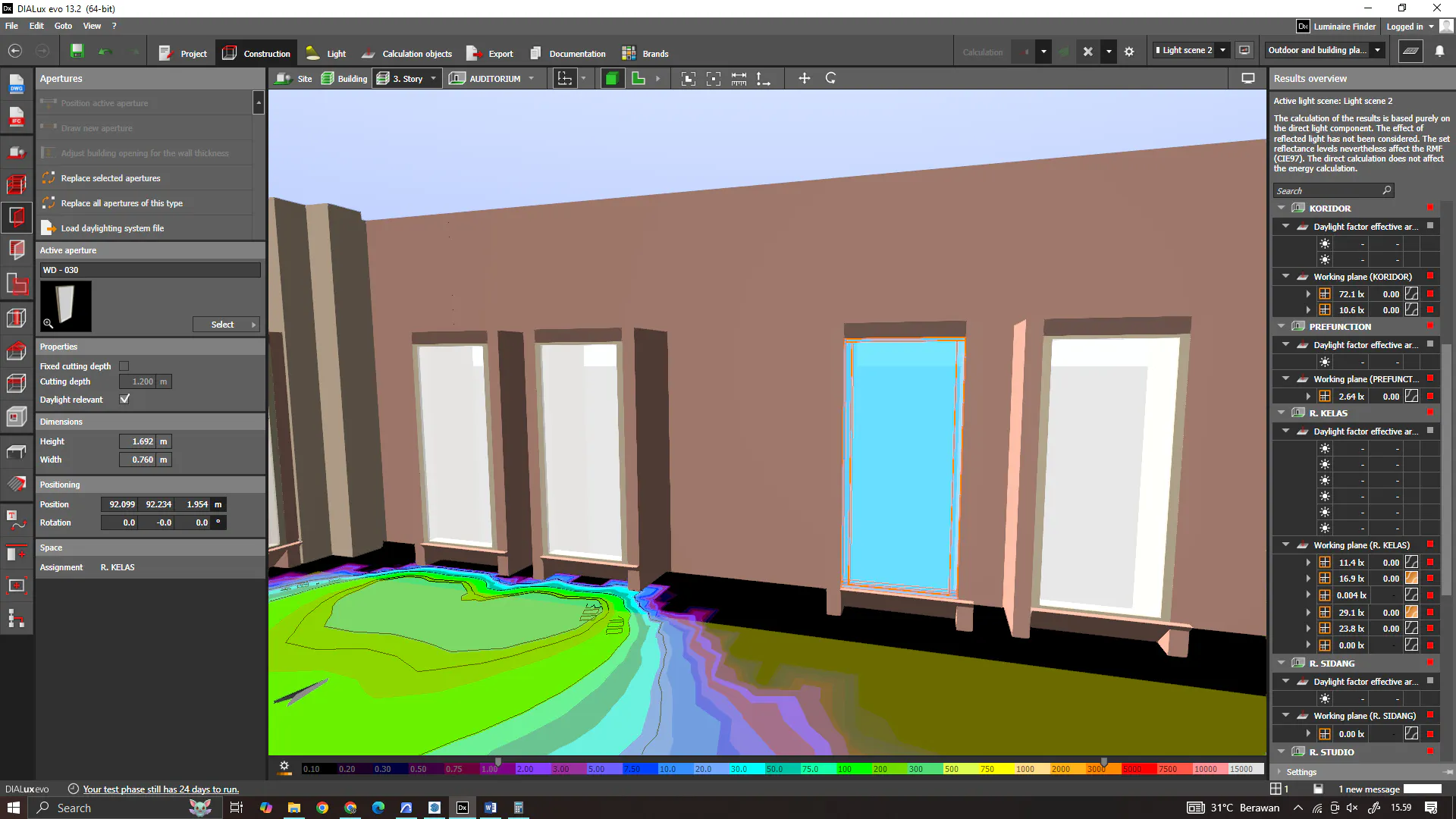 Daylight Simulation Problem